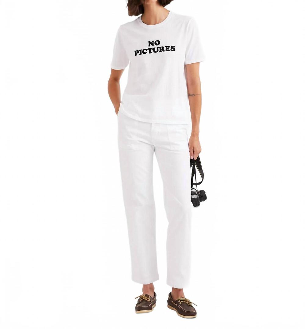 NEW KULE no pictures modern short sleeve tee in white